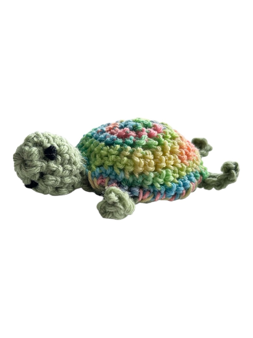 Handmade Rainbow Turtle Cat Toy Potent Organic Catnip Interactive Yarn Toy - Picture 3 of 10